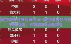 星空体育台节目表今天-星空体育台今日节目指南，点燃你的运动激情