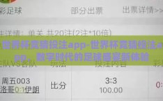 世界杯竞猜投注app-世界杯竞猜投注app，数字时代的足球盛宴新体验