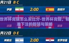 世界杯竞猜怎么买比分-世界杯竞猜，精准下注的智慧与策略