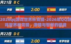 2026qq游戏世界杯竞猜-2026年QQ游戏世界杯竞猜，激情与智慧的碰撞