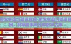 世界杯盘口赔率官网-世界杯盘口赔率官网，洞察赛事风云的数字之眼