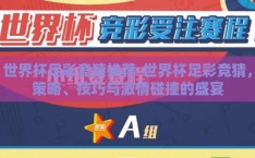 世界杯足彩竞猜推荐-世界杯足彩竞猜，策略、技巧与激情碰撞的盛宴