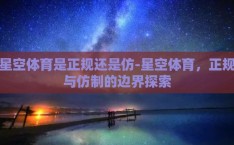 星空体育是正规还是仿-星空体育，正规与仿制的边界探索