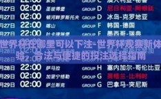 世界杯在哪里可以下注-世界杯观赛新体验，合法与便捷的投注选择指南