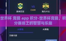 世界杯 竞猜 app 积分-世界杯竞猜，积分赛场上的智慧与乐趣