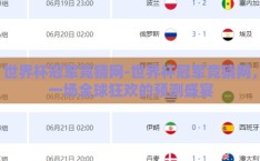 世界杯冠军竞猜网-世界杯冠军竞猜网，一场全球狂欢的预测盛宴