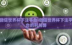 微信世界杯下注平台-微信世界杯下注平台的利与弊