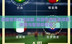竞猜世界杯足球群-竞猜世界杯足球群，激情与智慧的碰撞