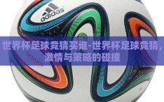 世界杯足球竞猜买谁-世界杯足球竞猜，激情与策略的碰撞