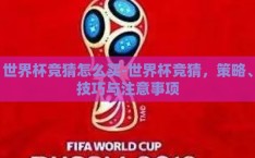 世界杯竞猜怎么买-世界杯竞猜，策略、技巧与注意事项