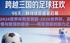 2026世界杯有奖竞猜-2026世界杯，激情与智慧的碰撞——有奖竞猜的魅力之旅