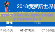 世界杯竞猜技巧分析-世界杯竞猜策略，洞悉胜负的智慧之光