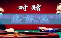 世界杯微信下注-世界杯热潮下的微信下注现象，理性与风险并存