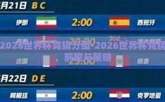 2026世界杯竞猜分组-2026世界杯竞猜，前瞻与策略