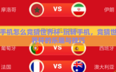 手机怎么竞猜世界杯-玩转手机，竞猜世界杯的乐趣与技巧