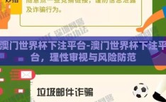 澳门世界杯下注平台-澳门世界杯下注平台，理性审视与风险防范