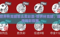 世界杯竞猜怎么买彩票-世界杯竞猜，理性购彩指南