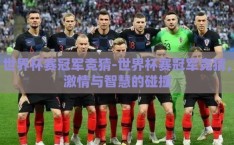 世界杯赛冠军竞猜-世界杯赛冠军竞猜，激情与智慧的碰撞