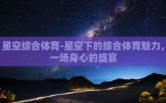 星空综合体育-星空下的综合体育魅力，一场身心的盛宴