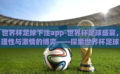 世界杯足球下注app-世界杯足球盛宴，理性与激情的博弈——探索世界杯足球下注APP的利与弊
