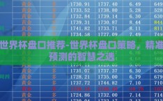 世界杯盘口推荐-世界杯盘口策略，精准预测的智慧之选