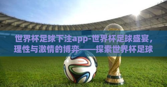世界杯足球下注app-世界杯足球盛宴，理性与激情的博弈——探索世界杯足球下注APP的利与弊