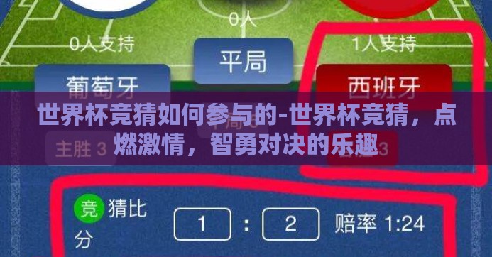 世界杯竞猜如何参与的-世界杯竞猜，点燃激情，智勇对决的乐趣