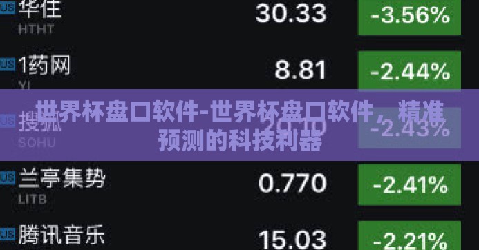世界杯盘口软件-世界杯盘口软件，精准预测的科技利器
