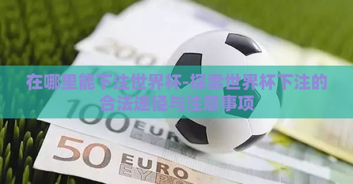 在哪里能下注世界杯-探索世界杯下注的合法途径与注意事项