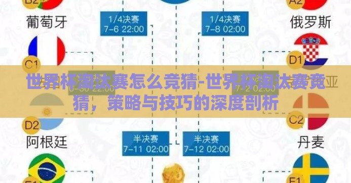 世界杯淘汰赛怎么竞猜-世界杯淘汰赛竞猜,策略与技巧的深度剖析 世界杯淘汰赛怎么竞猜-世界杯淘汰赛竞猜,策略与技巧的深度剖析