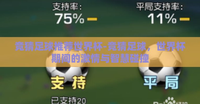 竞猜足球推荐世界杯-竞猜足球，世界杯期间的激情与智慧碰撞