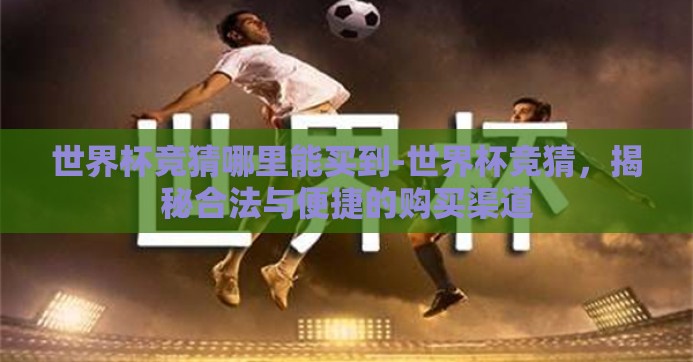 世界杯竞猜哪里能买到-世界杯竞猜，揭秘合法与便捷的购买渠道
