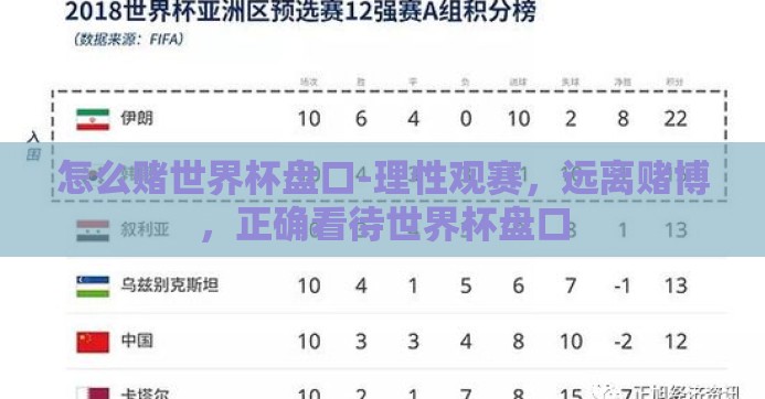怎么赌世界杯盘口-理性观赛,远离赌博,正确看待世界杯盘口 怎么赌世界杯盘口-理性观赛,远离赌博,正确看待世界杯盘口
