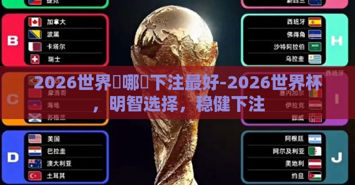 2026世界盃哪裡下注最好-2026世界杯,明智选择,稳健下注 2026世界盃哪裡下注最好-2026世界杯,明智选择,稳健下注