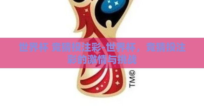世界杯 竞猜投注彩-世界杯，竞猜投注彩的激情与挑战