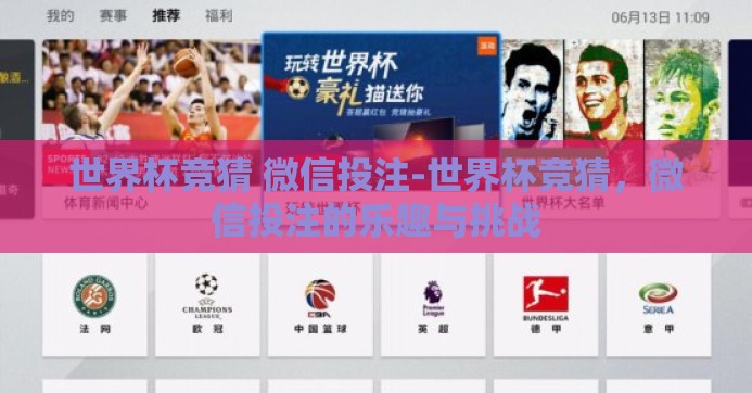 世界杯竞猜 微信投注-世界杯竞猜，微信投注的乐趣与挑战