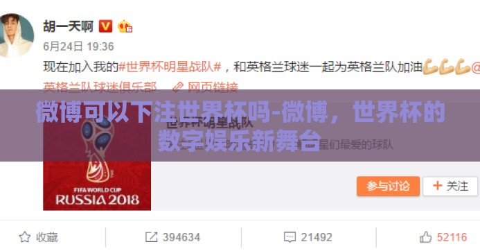 微博可以下注世界杯吗-微博,世界杯的数字娱乐新舞台 微博可以下注世界杯吗-微博,世界杯的数字娱乐新舞台