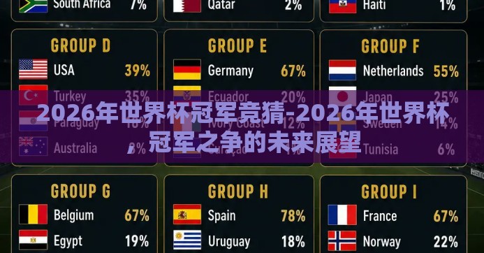 2026年世界杯冠军竞猜-2026年世界杯，冠军之争的未来展望