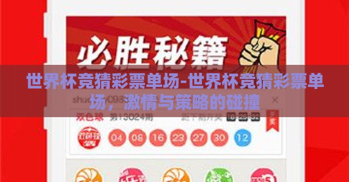 世界杯竞猜彩票单场-世界杯竞猜彩票单场,激情与策略的碰撞 世界杯竞猜彩票单场-世界杯竞猜彩票单场,激情与策略的碰撞